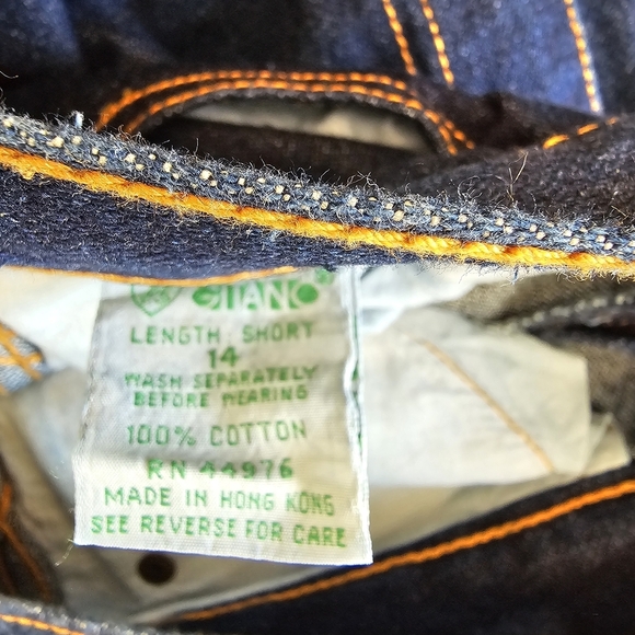 Vintage 80's 90's Deadstock Gitano Dark Blue Straight Leg Jeans Sz. 30 - Picture 7 of 12